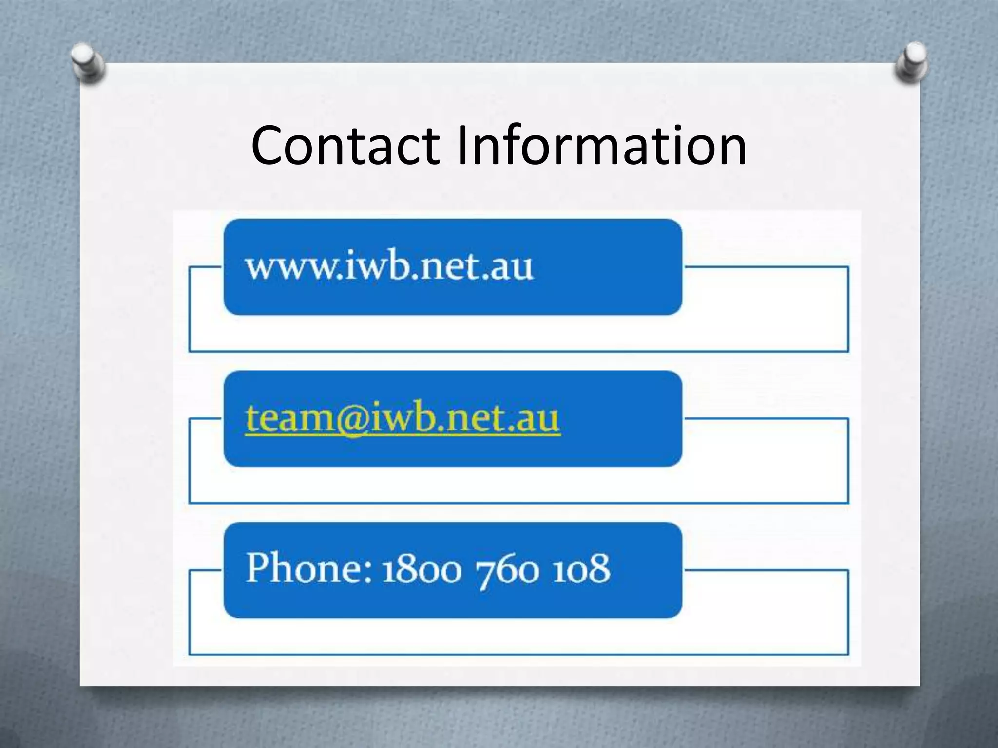 Contact Information
 