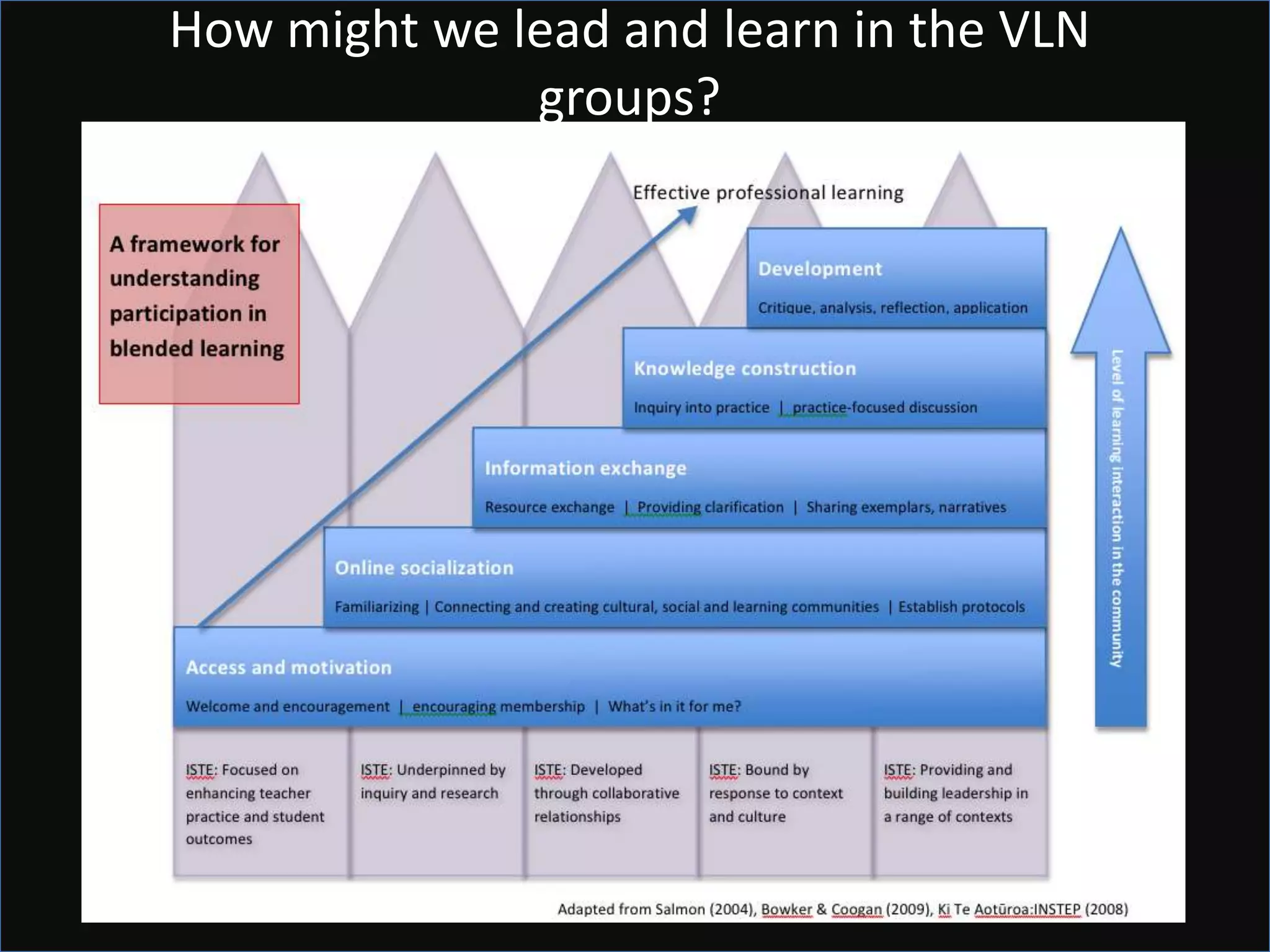 How might we lead and learn in the VLN
              groups?
 