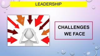 CHALLENGES
WE FACE
LEADERSHIP
 