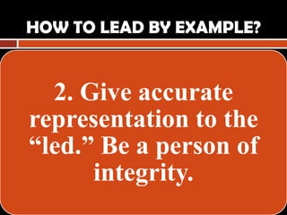 Lead By Example Definition Leading by example | PPTX