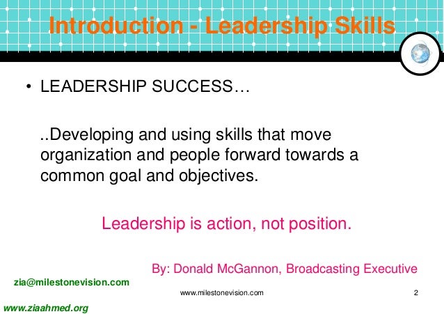 example of leadership skills