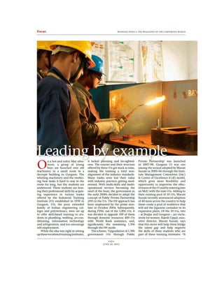 Business India (June) features RAGC on ‘Leading by Example’