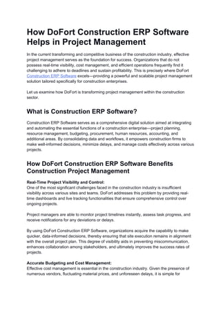 Leading Construction ERP Software in UAE & Dubai | DOCX
