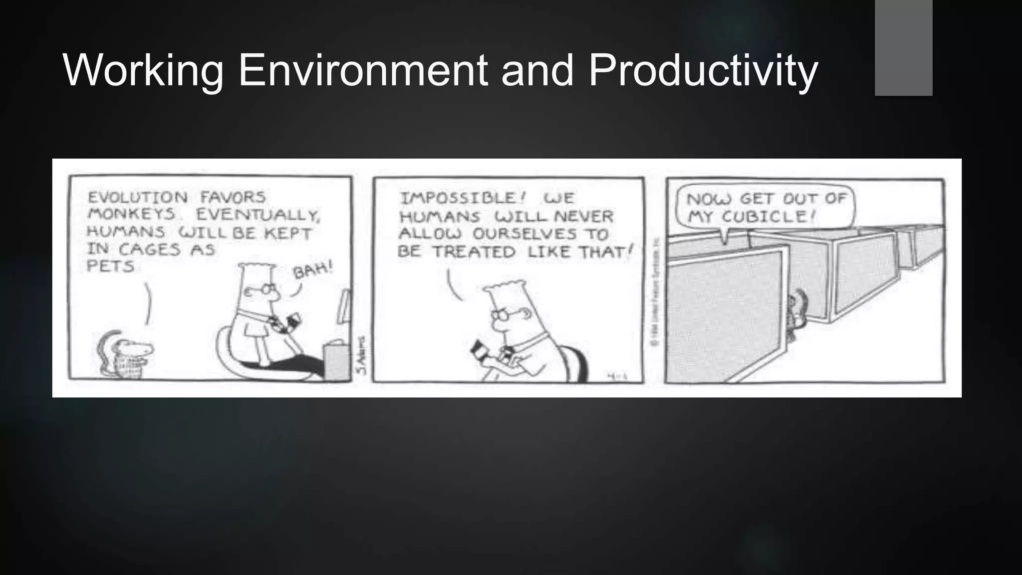 Working Environment and Productivity
 