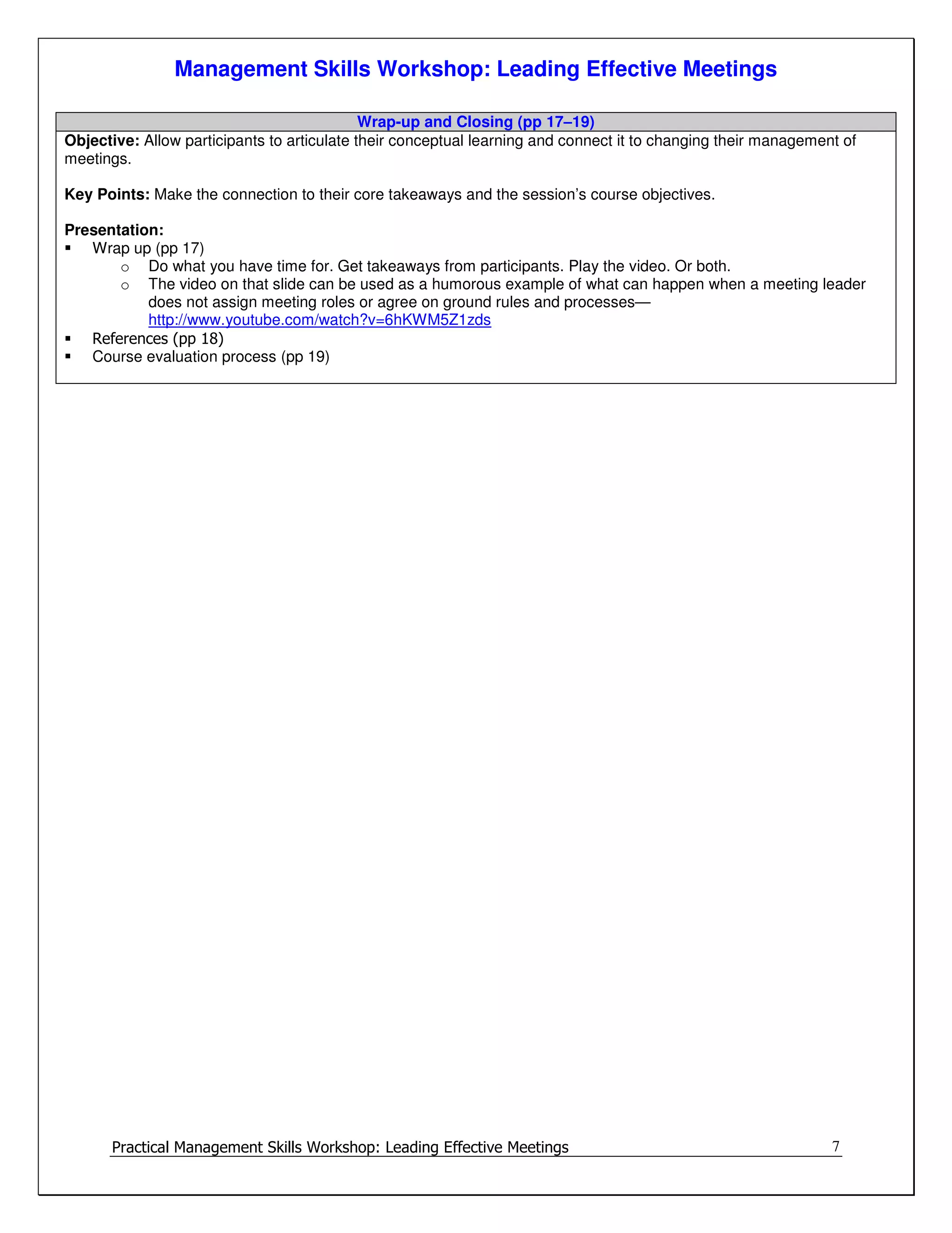 Leading effective meetings facilitator guide | PDF