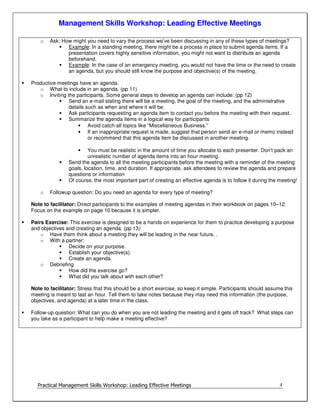 Leading effective meetings facilitator guide | PDF