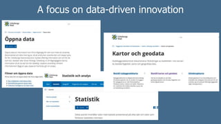 A focus on data-driven innovation
 