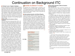 Continuation on Background ITC 