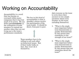 Working on Accountability 