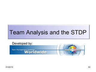 Developed by: Team Analysis and the STDP  