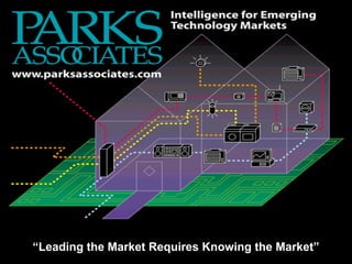 OSGi World Congress
© 2003 Parks Associates
“Leading the Market Requires Knowing the Market”
 