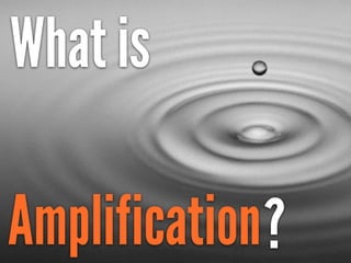 What is
Amplification?
 
