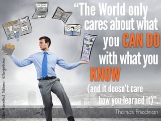 “The World only
how you learned it)”.
withwhatyou
CAN DO
KNOW
Thomas Friedman
caresaboutwhat
you
(and it doesn’t care
SilviaRosenthalTolisano-@langwitches
 