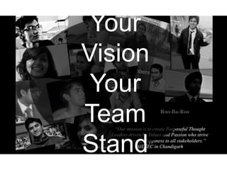 Your
Vision
Your
Team
Stand
 