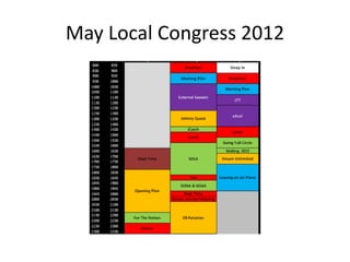 May Local Congress 2012
 