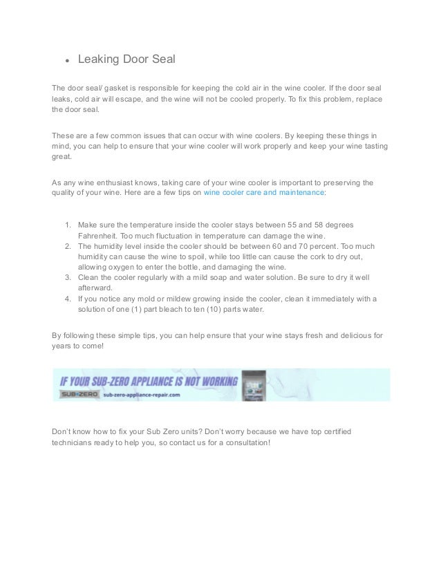 Leading Wine Cooler Problems and How to Solve Them (1).pdf