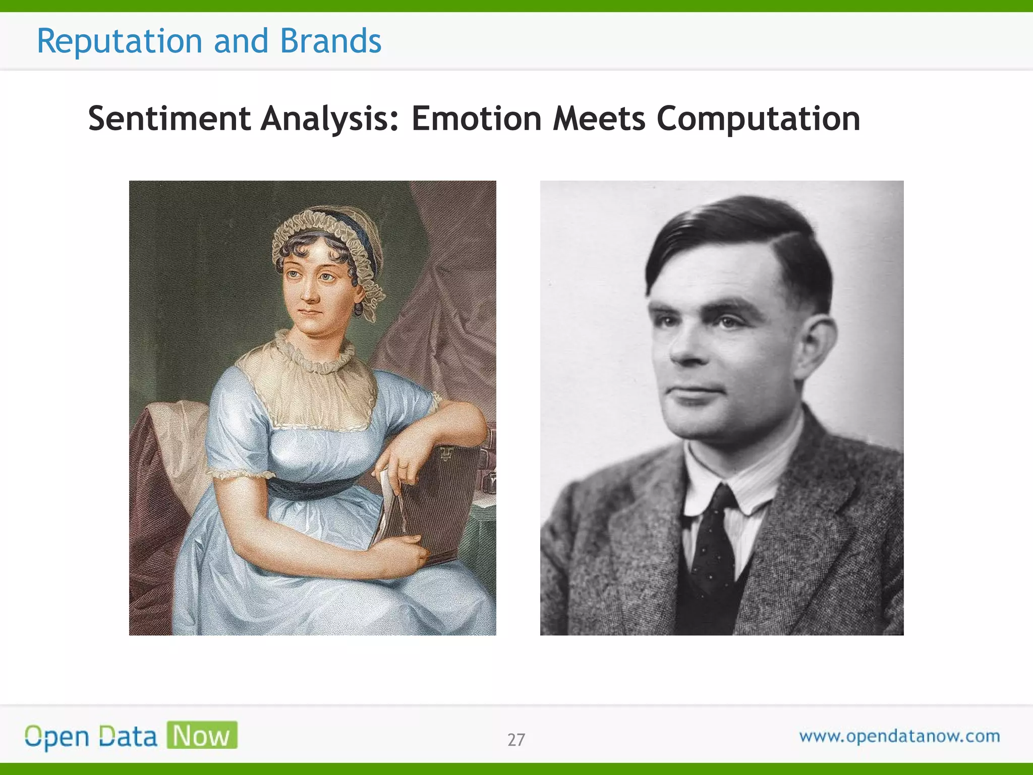 Reputation and Brands
Sentiment Analysis: Emotion Meets Computation

27

 