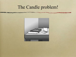 The Candle problem!
 