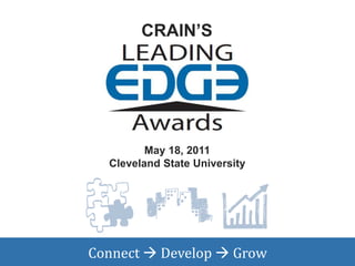 CRAIN’S




         May 18, 2011
  Cleveland State University




Connect  Develop  Grow
 