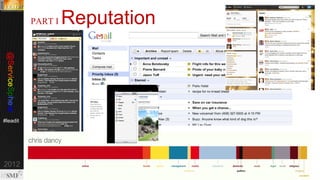 @servicesphere
http://bit.ly/re

#Pink13

PART I Reputation

16

© Copyright 11/7/13 BMC Software, Inc

 