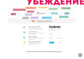 Сервис онлайнового составления карт идей Exobrain www.exobrain.co


                                                                    15
 