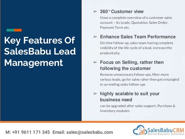 salesbabu lead management software system a lead tracker lead tracker