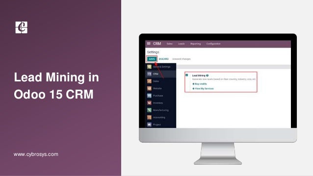 Lead Mining in
Odoo 15 CRM
www.cybrosys.com
 