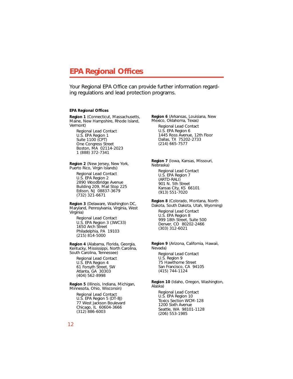 Lead Paint Epa Brochure