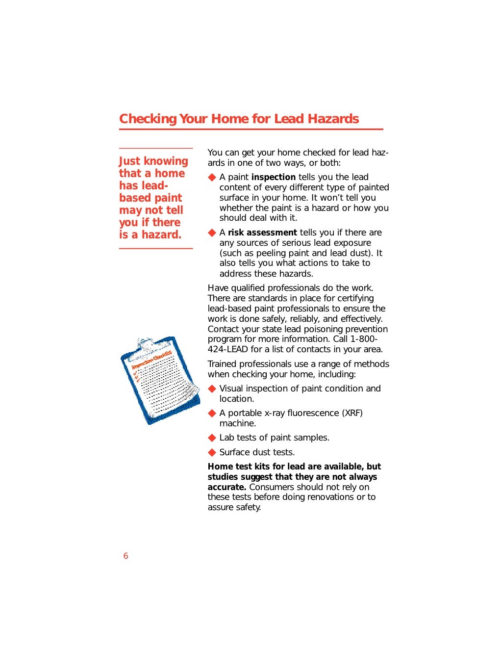 Lead Paint Epa Brochure