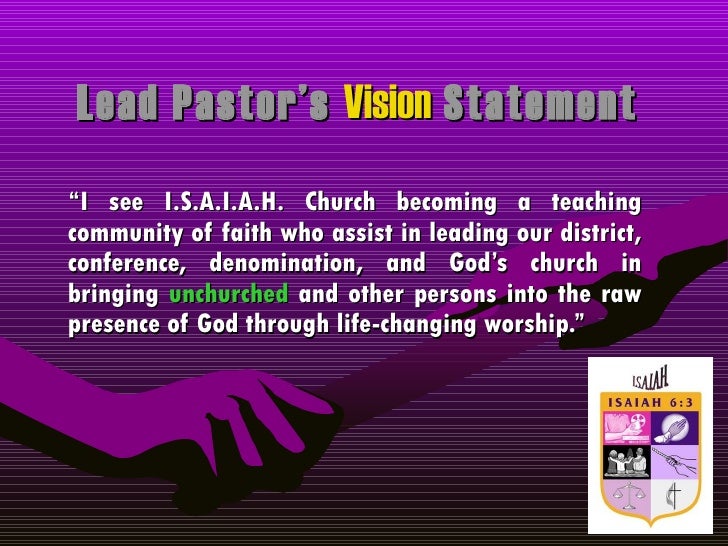 Lead Pastor Mission Statement