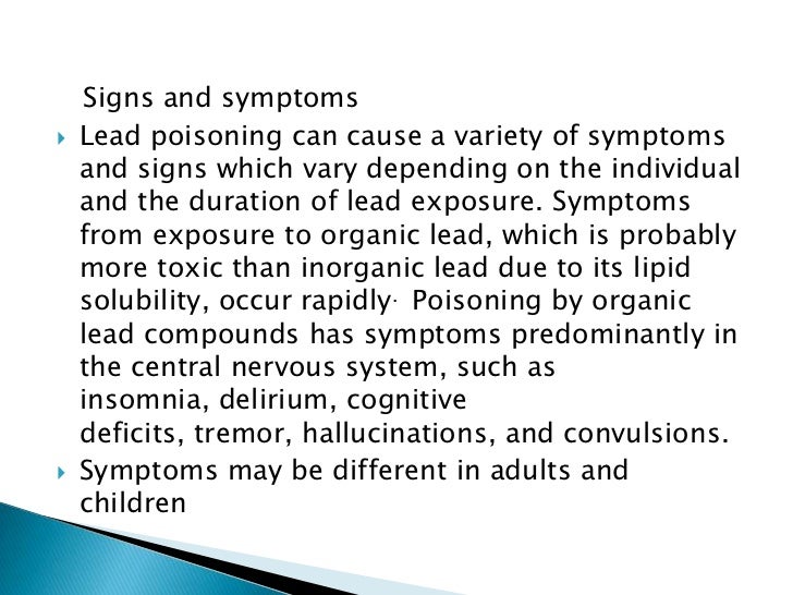 Lead poisoning
