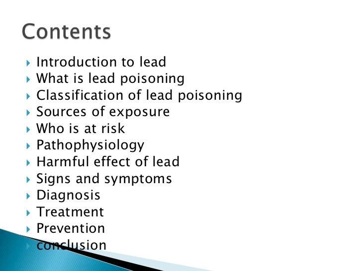 lead poisoning symptoms in adults