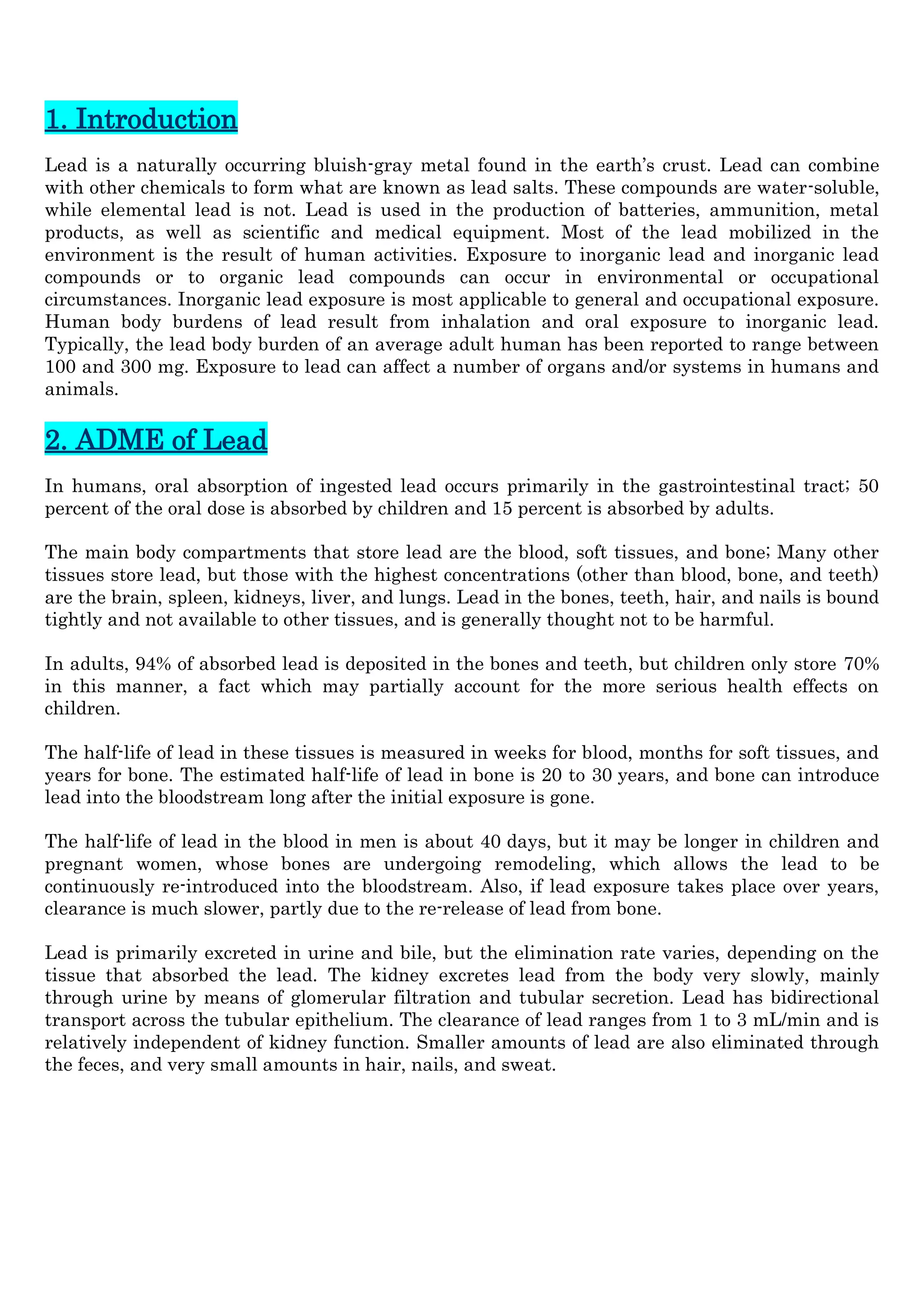 Lead poisoning by jakaria | PDF