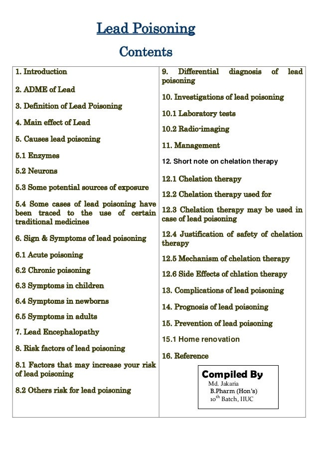 Lead poisoning by jakaria