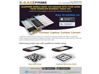 LEADPRIME MOBILE MAKE YOU ENGAGE WITH YOUR LEADS FROM WHEREVER BUSINESS TAKES YOU