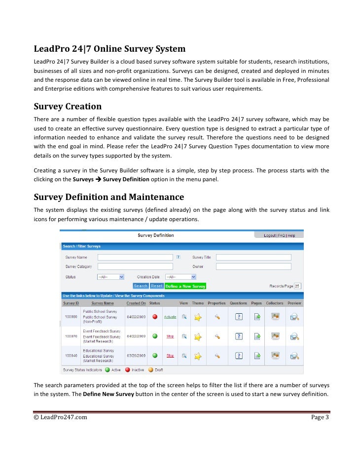 web surveys design and creation with survey builder