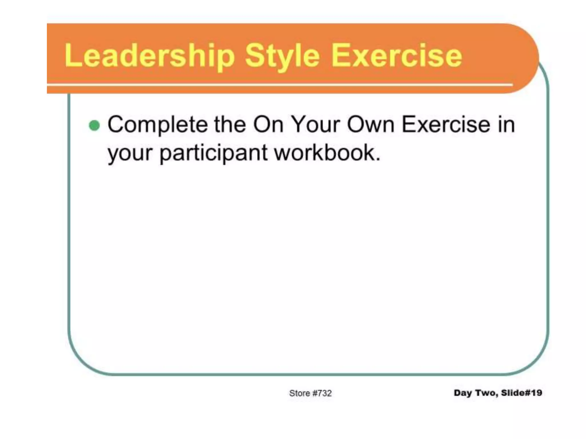 Leadrship training homedepot