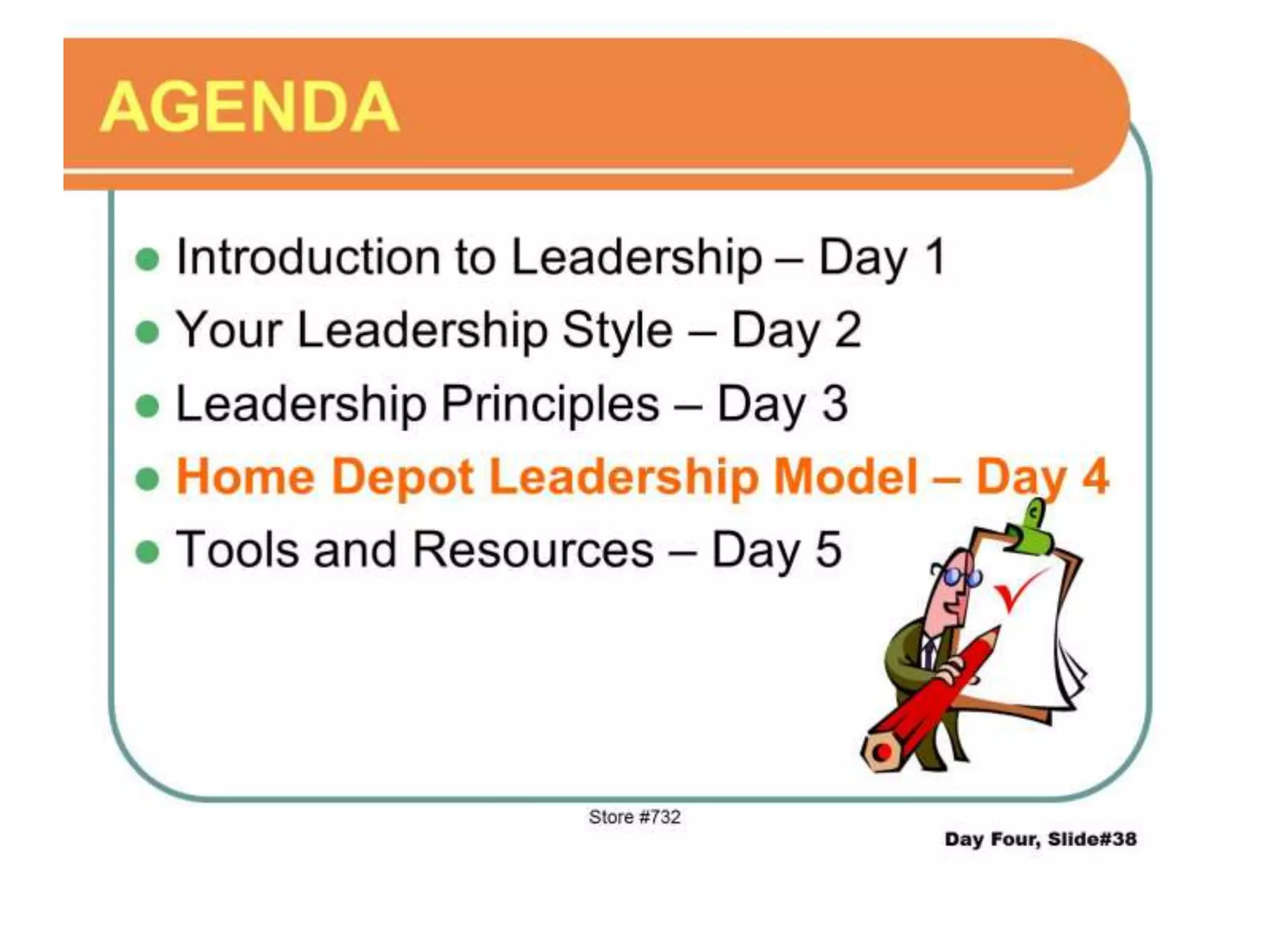 Leadrship training homedepot