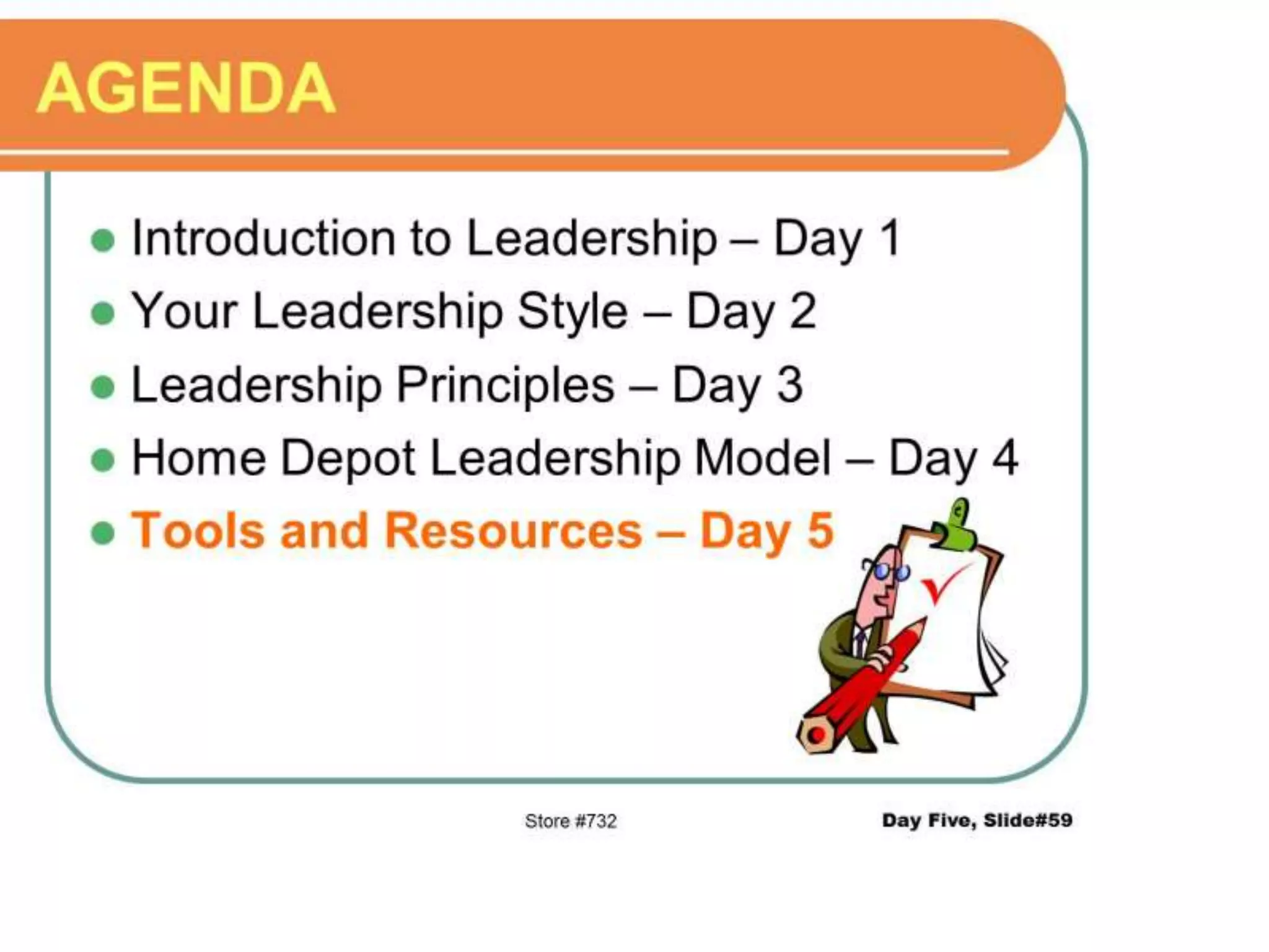 Leadrship training homedepot