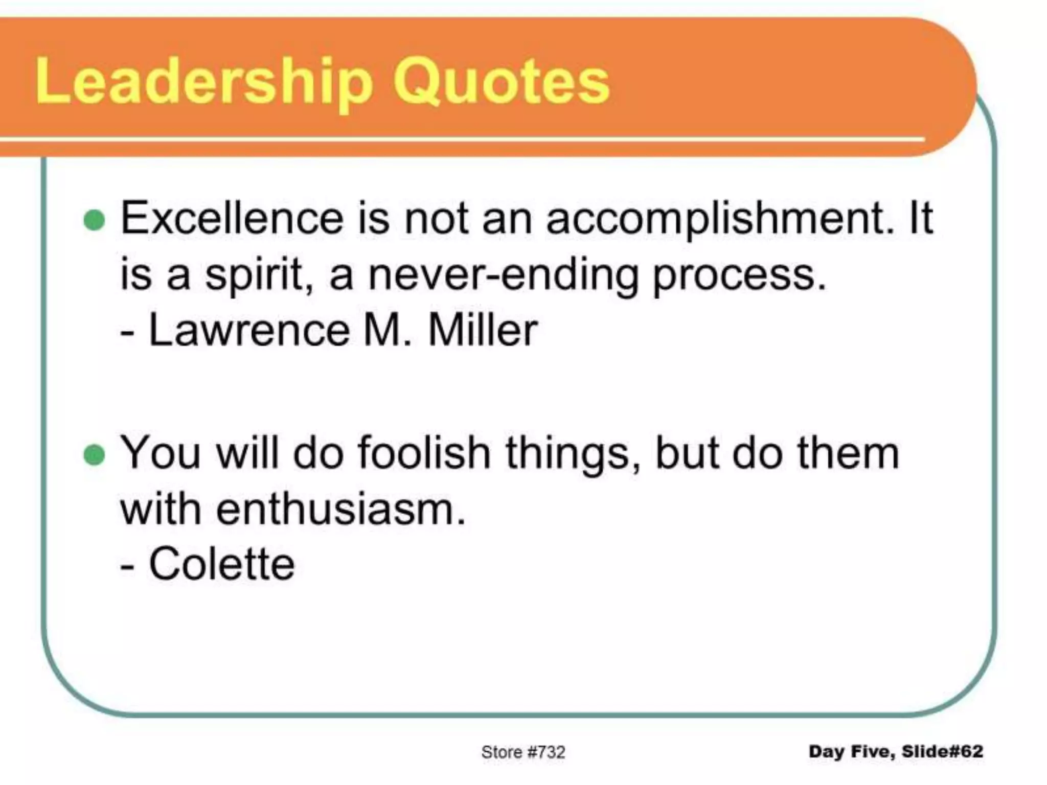 Leadrship training homedepot