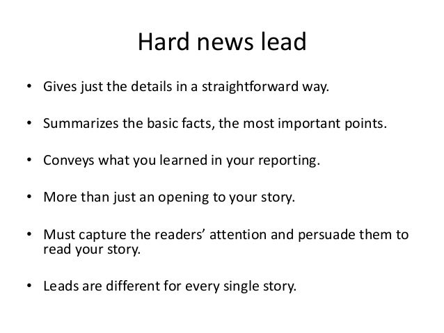news leads