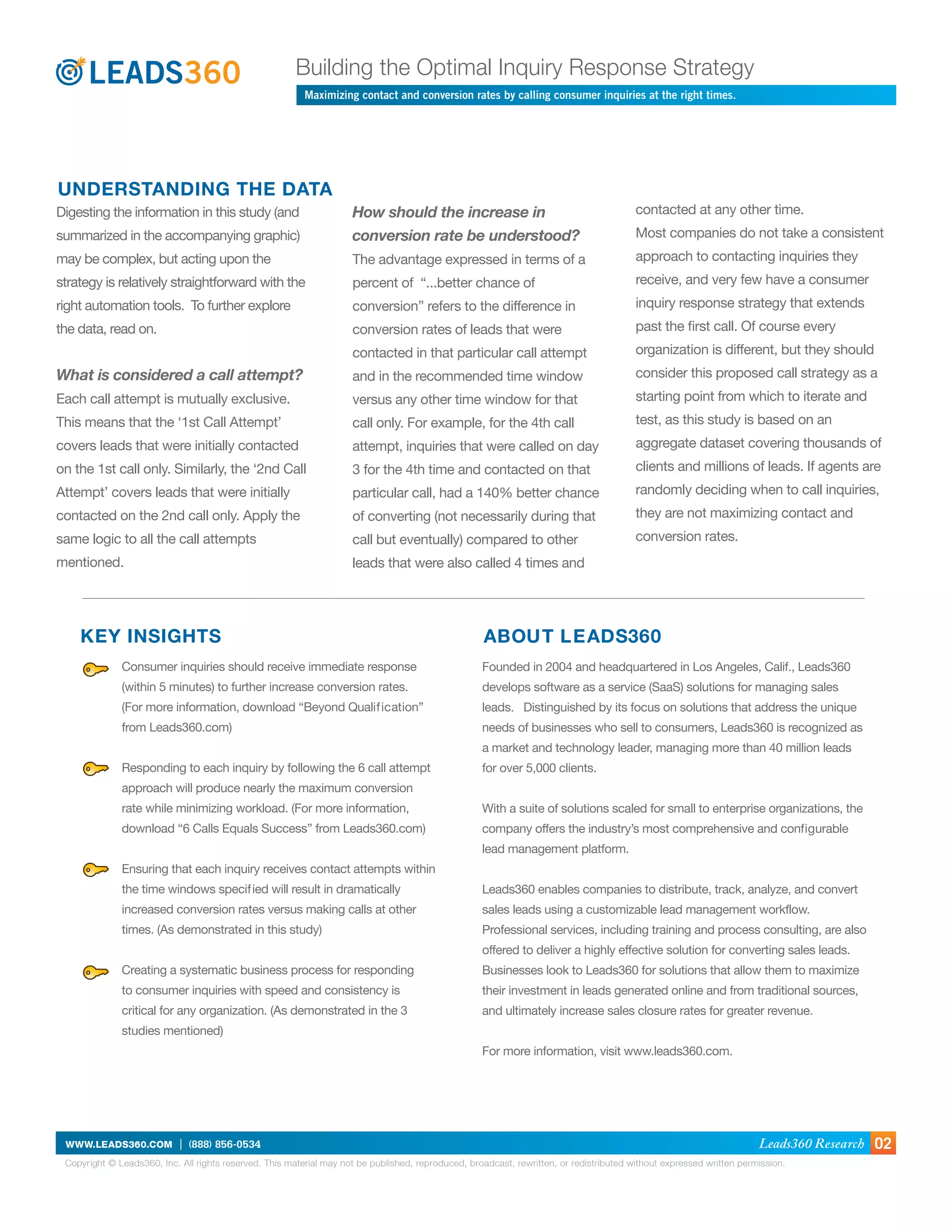 Building the Optimal Inquiry Response Strategy | PDF