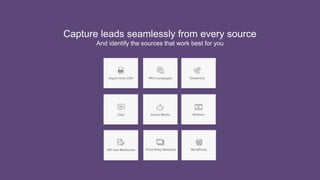 Capture leads seamlessly from every source
And identify the sources that work best for you
 