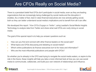 CFOs on Social Media: Social Insights Report | PPT