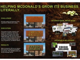 McDonald’s @ “Fresh salads billboard”
 
