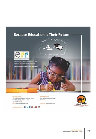 19www.leadway.com
Annual Report & Accounts 2016
 