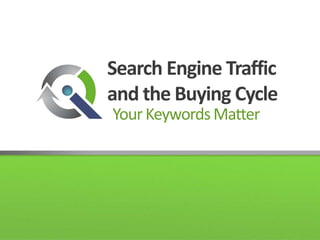 Search Engine Traffic and the Buying CycleYour Keywords Matter