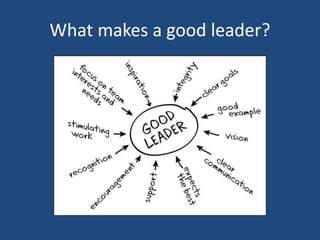 What makes a good leader?
 