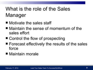 Lead Your Sales Team To Success | PPT