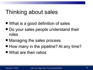Lead Your Sales Team To Success | PPT